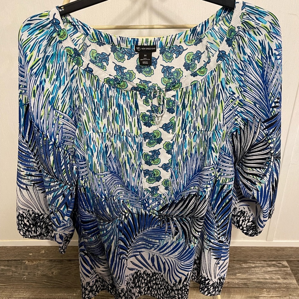 New Direction 3X Multi-color Blouse